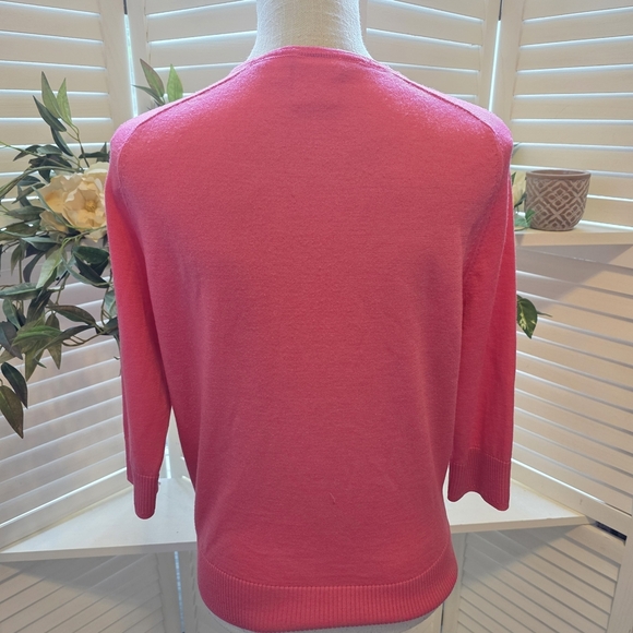 Tory Burch Bright Pink Cardigan Sweater 1339 - Picture 4 of 5